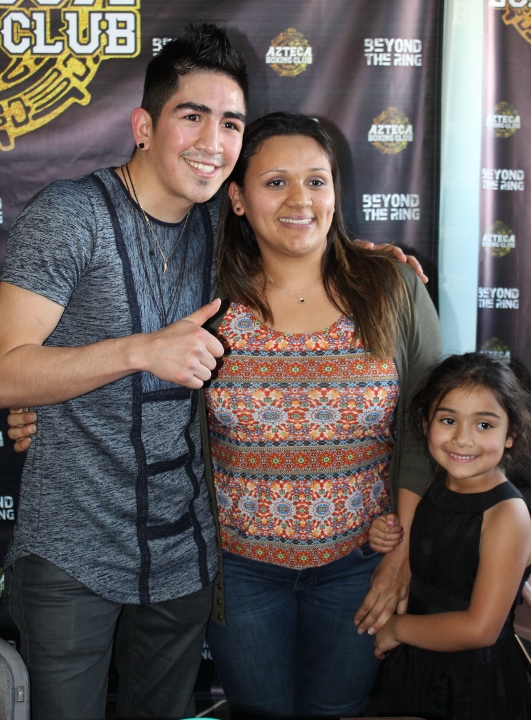 Photos Leo Santa Cruz at Azteca Boxing Club Community Event